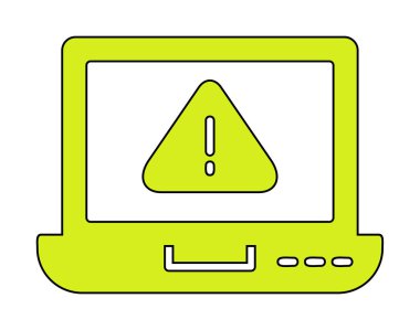uyarı simgesi olan dizüstü bilgisayar 
