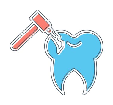 Diş delme ikonu vektör illüstrasyonuName