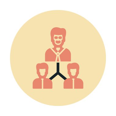 Takım çalışması kavramının iş dünyası simgesi, vektör illüstrasyonu 