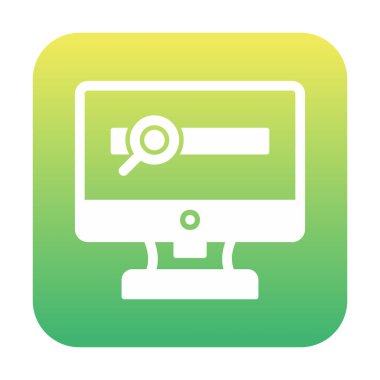 Büyüteç simgesi, düz stil ekran