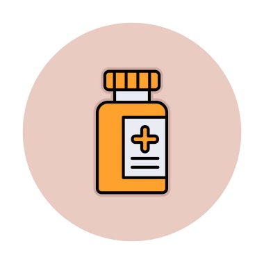 Tıbbi ikon vektör çizimi. Aşı               