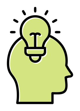 arkaplanda izole edilmiş beyin simgesi vektörü