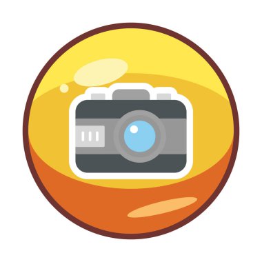 fotoğraf makinesi simgesi, vektör illüstrasyonu 