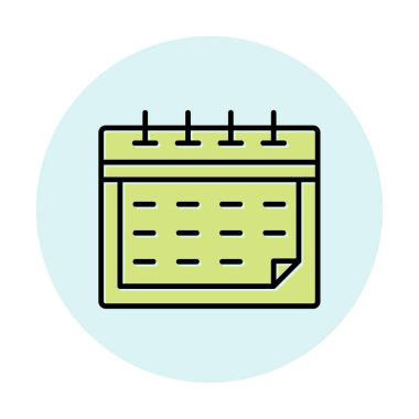 Takvim simgesi, vektör illüstrasyon tasarımı