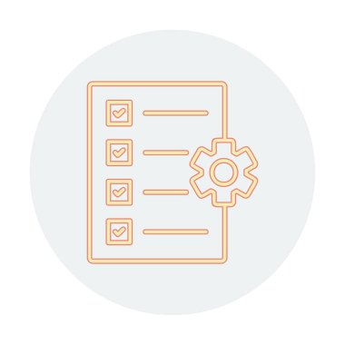 kontrol listesi renk simgesi. İnternet ve mobil uygulama için iş listesi. vektör izole çizimi. 