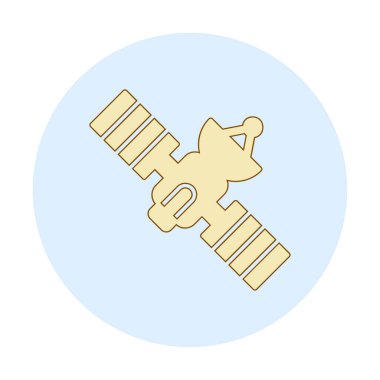 Uydu Simgesi, vektör illüstrasyonu 