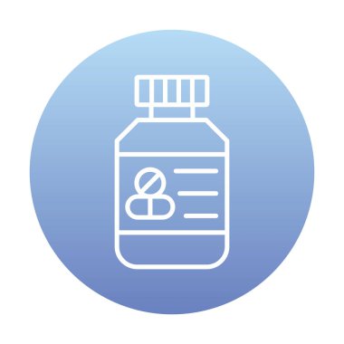 Hapları şişe simge vektör çizim   