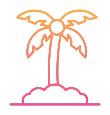 palmiye ağacı kutsal kişilerin resmi, vektör çizim