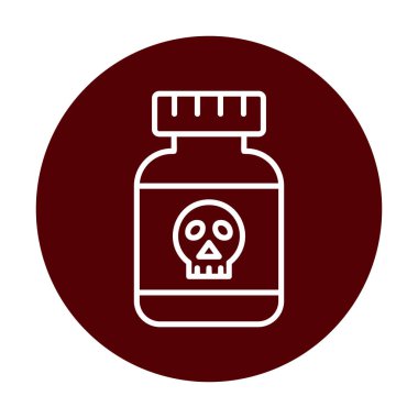 Zehir. Web simgesi basit illüstrasyon 