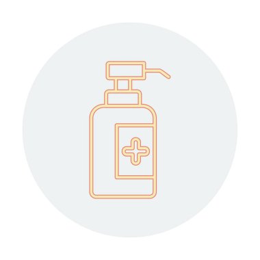 Dezenfektan şişesi ikonu. vektör illüstrasyonu 