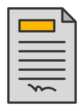 contract icon, vector illustration simple design