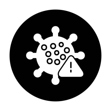 Corona virüs simgesi, covid-19 salgın hastalık sembolü, çizgi biçimi vektör simgesi