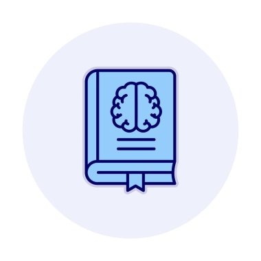 Nöroloji Kitabı web simgesi vektör illüstrasyonu