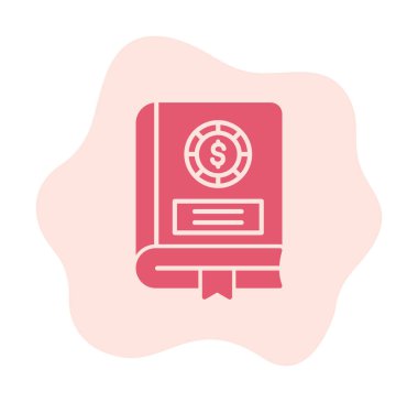 Basit Finansal Kitap simgesi, vektör illüstrasyonu