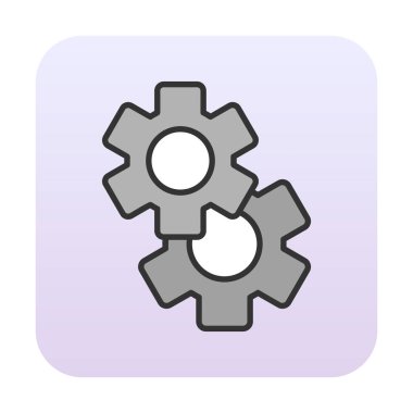 Gears'ı web simgesi, vektör çizim 