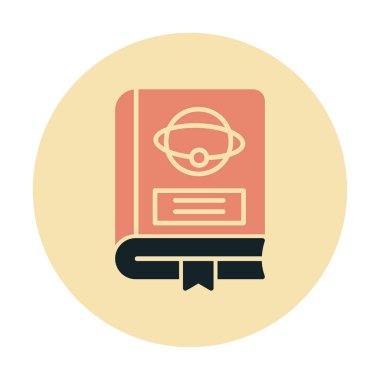 Vektör illüstrasyonu, Astronomi Kitabı simgesi  