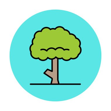 ağaç web simge vektör çizim