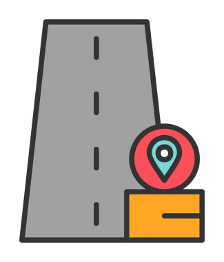 konum pin simgesi, vektör illüstrasyonu basit tasarım