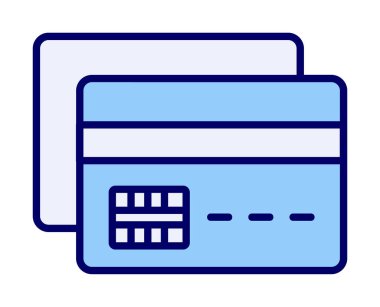 Basit düz kredi kartı resimleme  