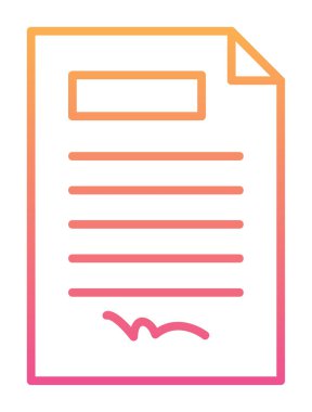contract icon, vector illustration simple design