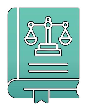 Hukuk kitabı. Web simgesi basit illüstrasyon 