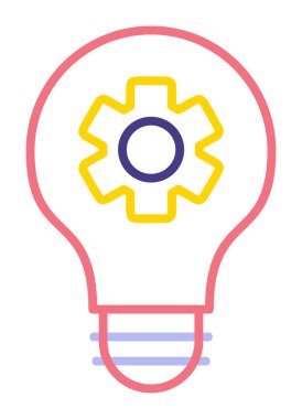 Simgesinin içinde vites bulunan basit bir ampul