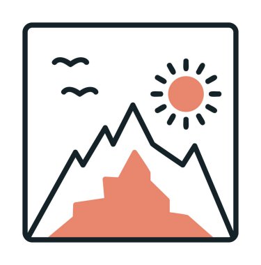 fotoğraf simgesi vektör illüstrasyonu