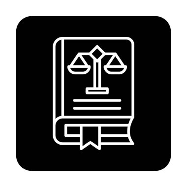 Hukuk kitabı. Web simgesi basit illüstrasyon 