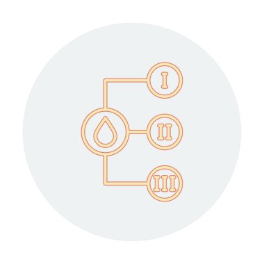 Kan Tipi simgesinin vektör illüstrasyonu  