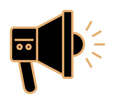 megafon ikonu. Hoparlör vektör illüstrasyonu. düz dizayn