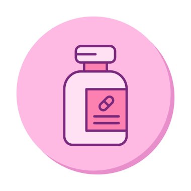 ilaç şişesi simgesi, vektör illüstrasyonu