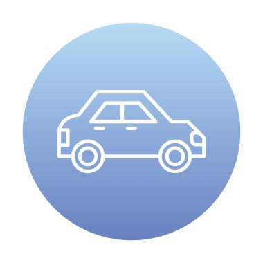 Araba düz simgesi. Vektör çizim 