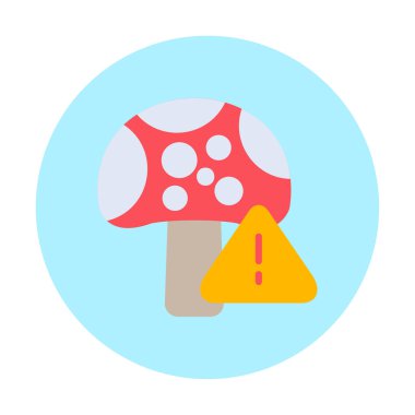 Mantar. Web simgesi basit illüstrasyon