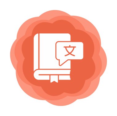 çevirmen sözlük vektör illüstrasyonu 