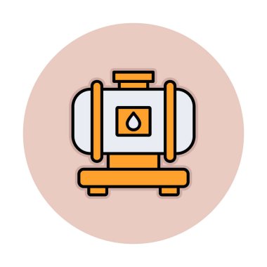 Fabrika tankı simgesi, vektör illüstrasyonu