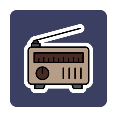 radyo simgesi web basit illüstrasyon