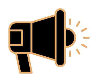 hoparlör, megafon simgesi. vektör çizim.  