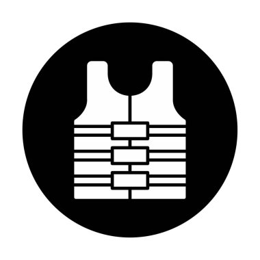 Can yeleği simge vektör çizim