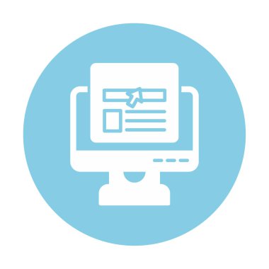 çevrimiçi haber simgesi vektör illüstrasyonu               