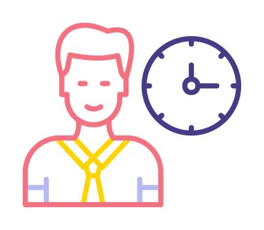 Çalışma Zamanı web simgesi vektör illüstrasyonu