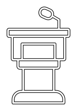 Podyum simgesinin vektör illüstrasyonu 