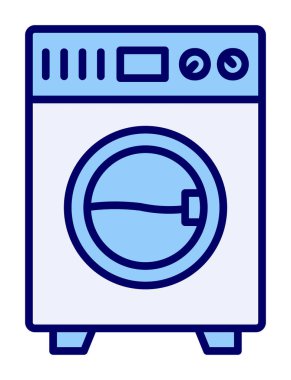 çamaşır makinesi simgesi. Basit resimleme