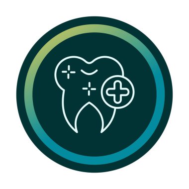 Sağlıklı diş kutsal kişilerin resmi, vektör çizim    