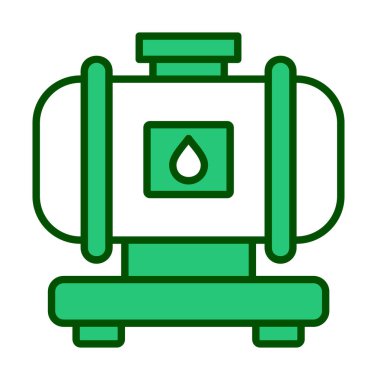 Fabrika tankı simgesi, vektör illüstrasyonu