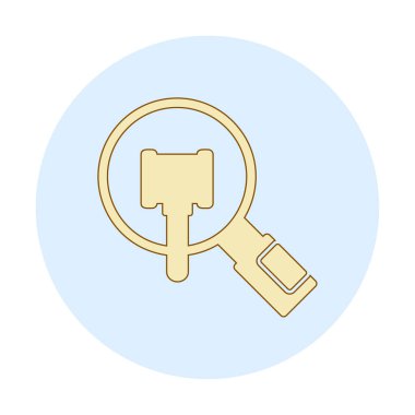 Büyütücü cam çizgi simgesi, arama konsepti