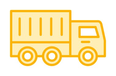 kamyon simgesi, vektör illüstrasyonu