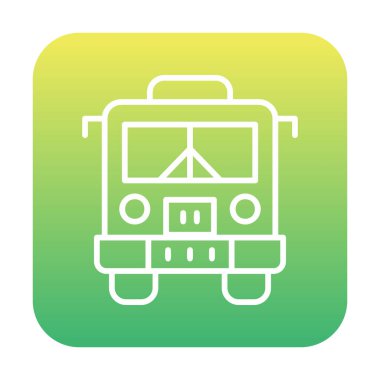 Toplu Taşımacılık web simgesi, vektör illüstrasyonu