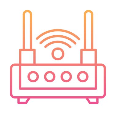  Wi-fi yönlendirici vektör illüstrasyonu