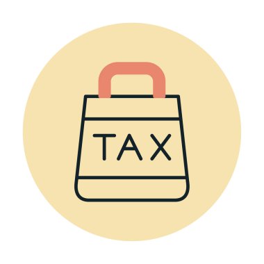 Alışveriş poşeti simgesi, vektör illüstrasyonu basit tasarım