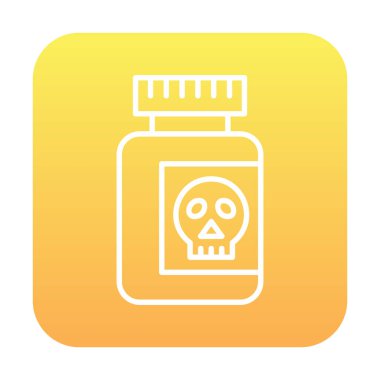 Zehir. Web simgesi basit illüstrasyon 